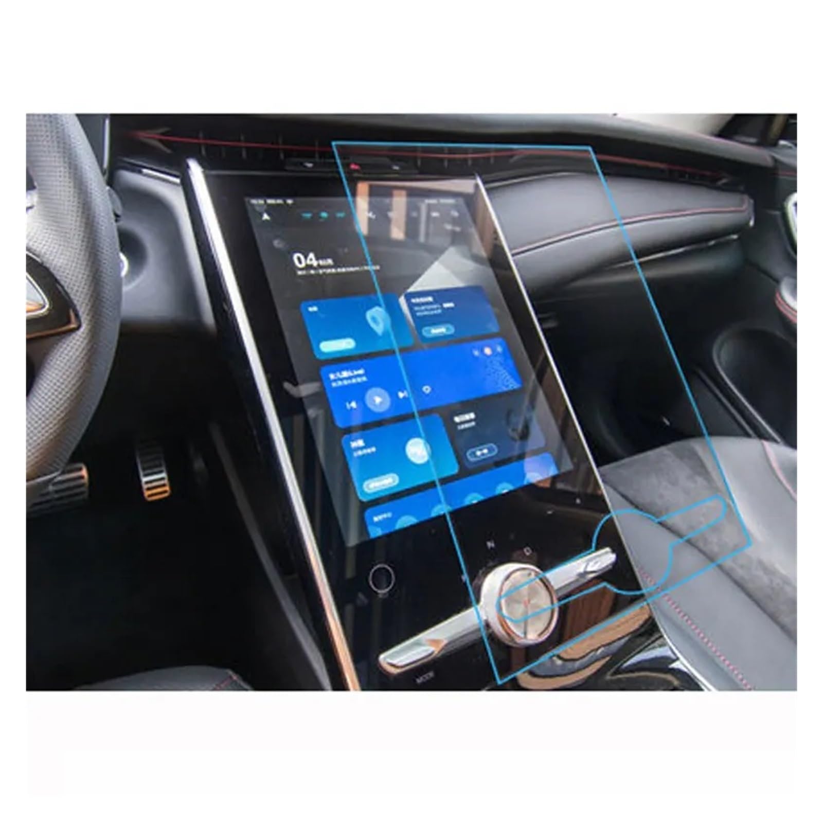 pour MG pour Marvel R pour Electric 2021 2022 19,4 Pouces Voiture Infodivertissement Radio Navigation GPS TPU Protecteur D'écran Film Protection D'écran Tactile en Verre Trempé