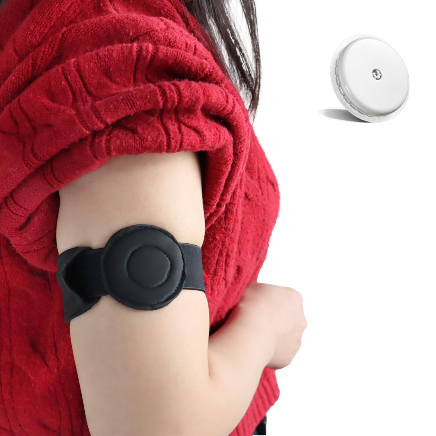 pinklilycare 2 Pack Armband for Freestyle Libre Sensor 3 Covers Diabetes Arm Band Transmitter Protection Sensor Cover