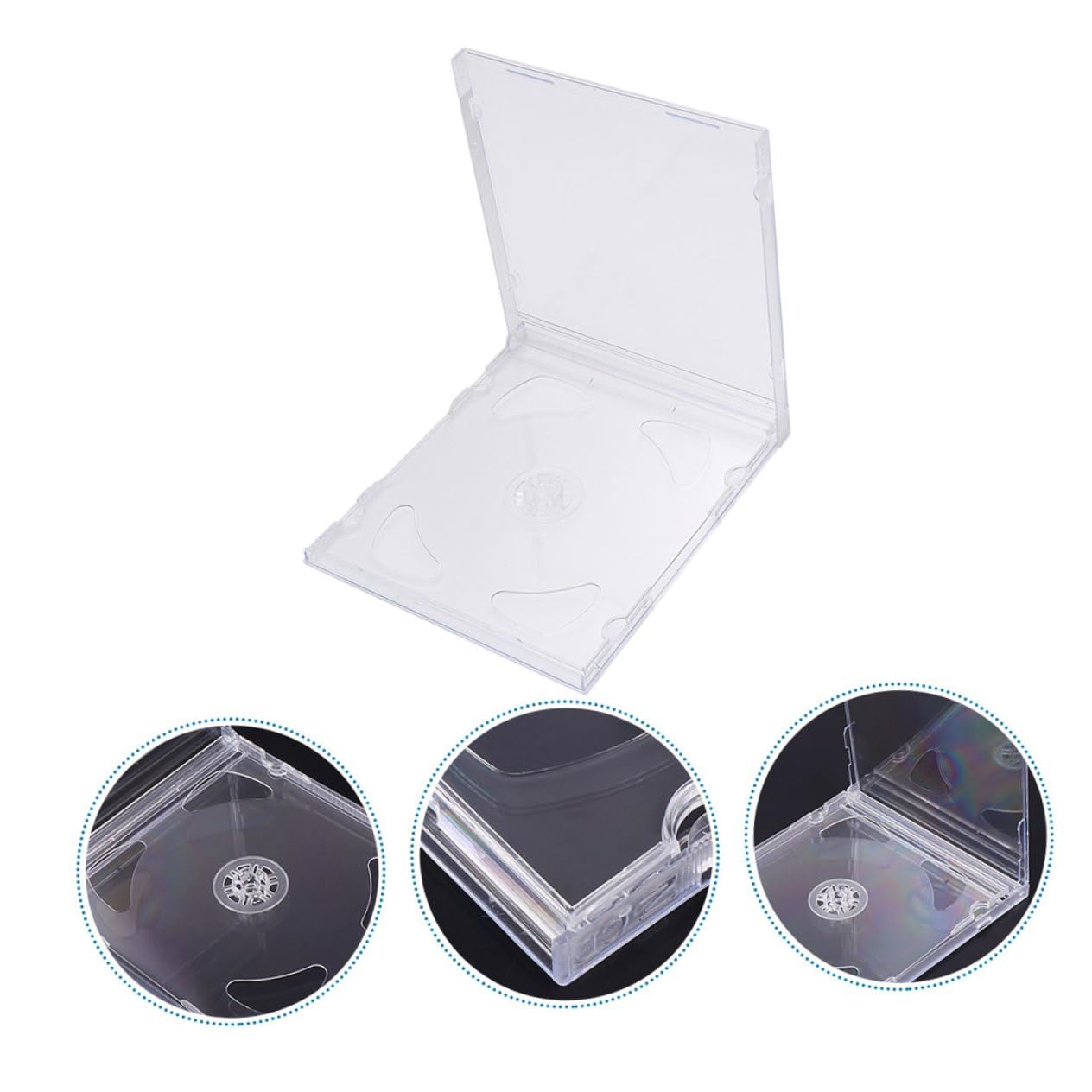 25stücke Transparente Cd-hüllen DVD-aufbewahrungshalter Cd-Boxen Medien-Pakete DIY-DVD-hüllen Tragbare Aufbewahrungsshells Für Zuhause Und Reisen