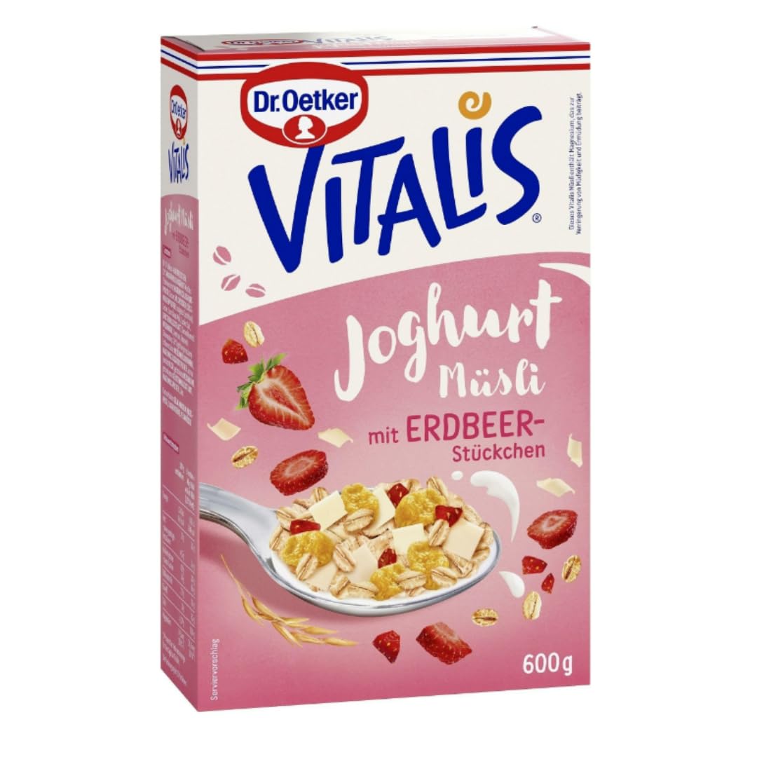 Joghurt Müsli mit Erdbeer-Stückchen Knusper Müsli 600 g X 10 Packungen