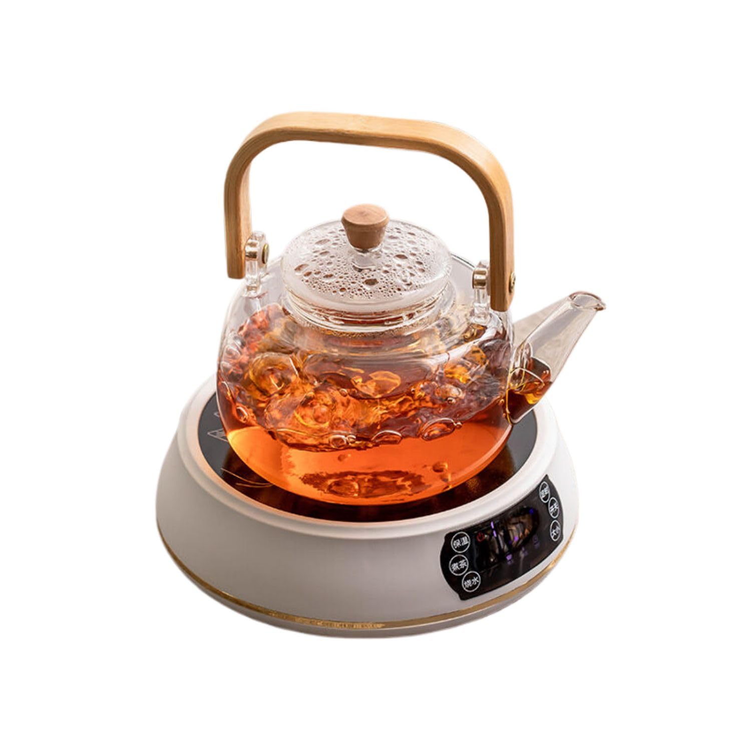 Tetera eléctrica de cerámica para momentos de relajación con té de vidrio 5
