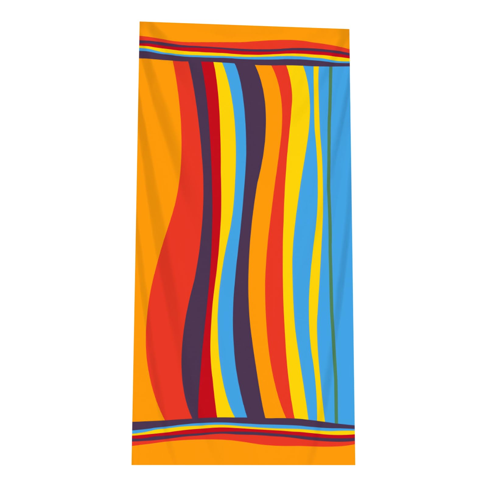 Msioytog Plush Microfiber Bath Towel with Sturdy Printing for Beach Vacation and Daily Shower Use Camping Towel Multipurpose