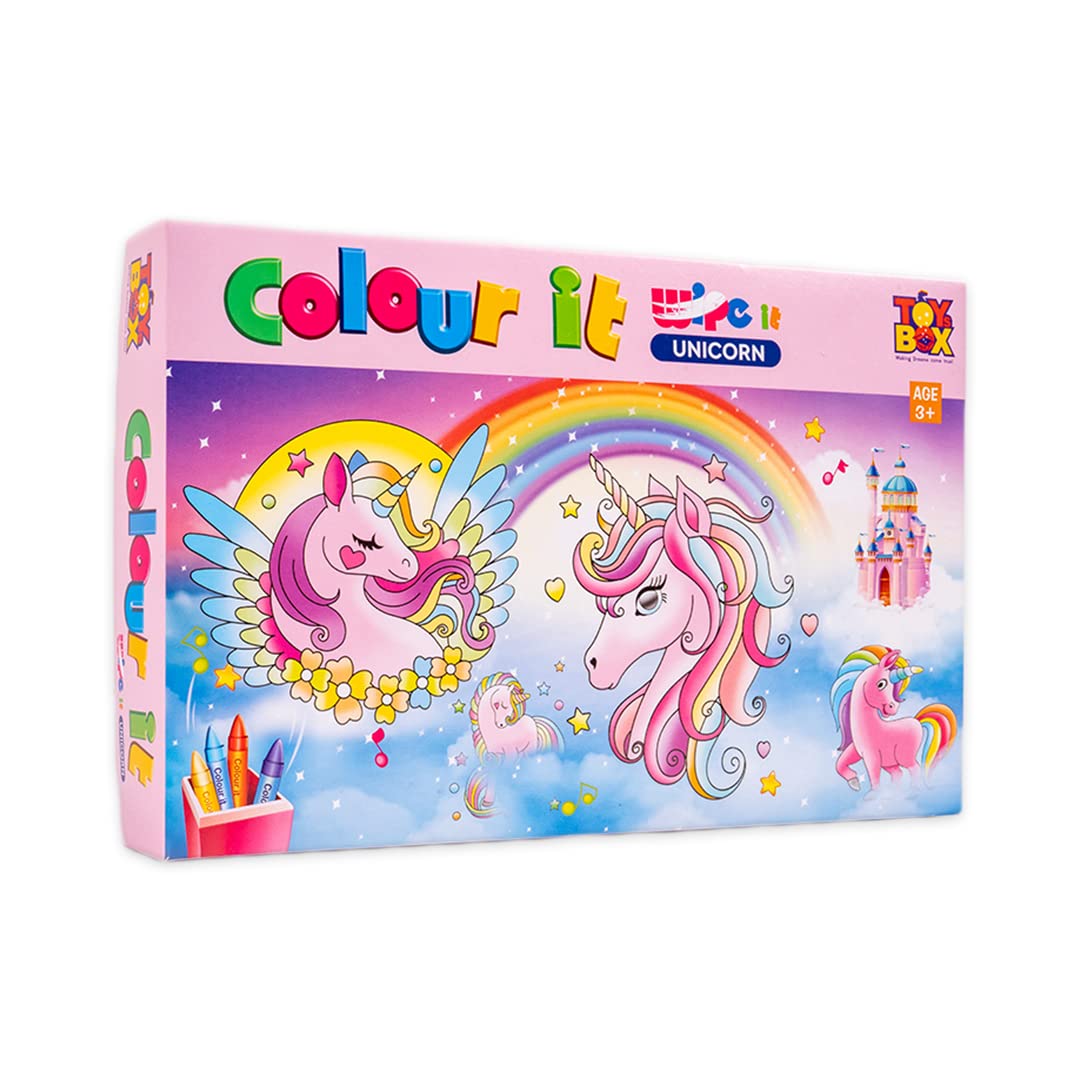 Toysbox Color It Wipe It Unicorn | Reusable Coloring Sheets for Kids for Fun Activity (B0B661HKTL) Amazon Price History, Amazon Price Tracker