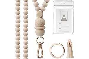 Fashion Wood Beaded Lanyard: Stylish & Practical