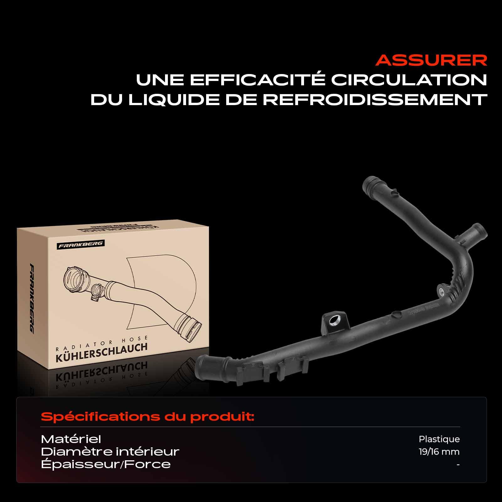 Frankberg Tuyau de refroidissement Diesel Compatible avec Golf VI 5K1 T.o.u.r.a.n 1T3 Golf Plus 521 5M1 T.i.g.u.a.n 5N Remplacer# 03L121065AJ