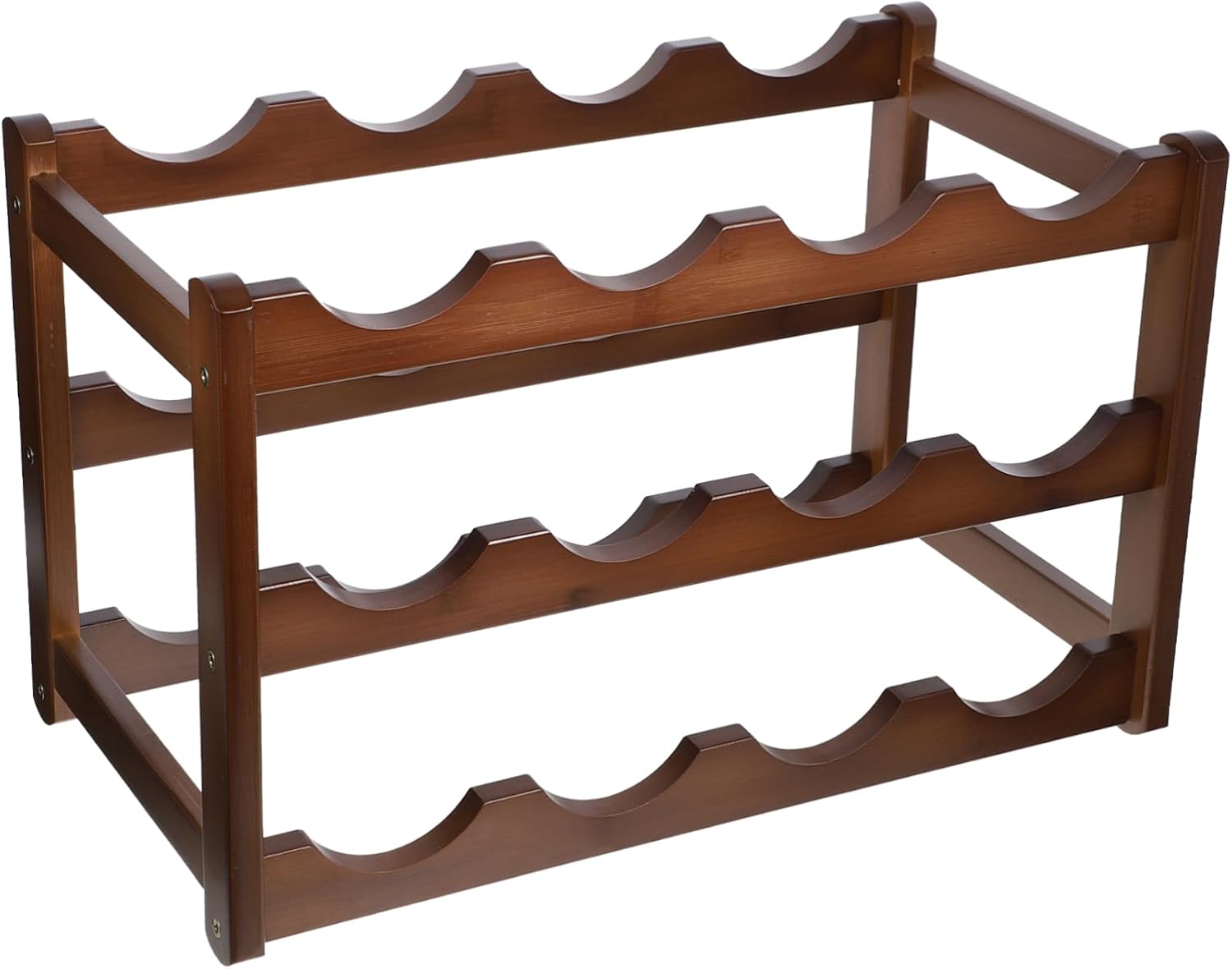 Elegant Bamboo Wine Rack Wine Bottle Shelf Stable Design for Wall Table Display