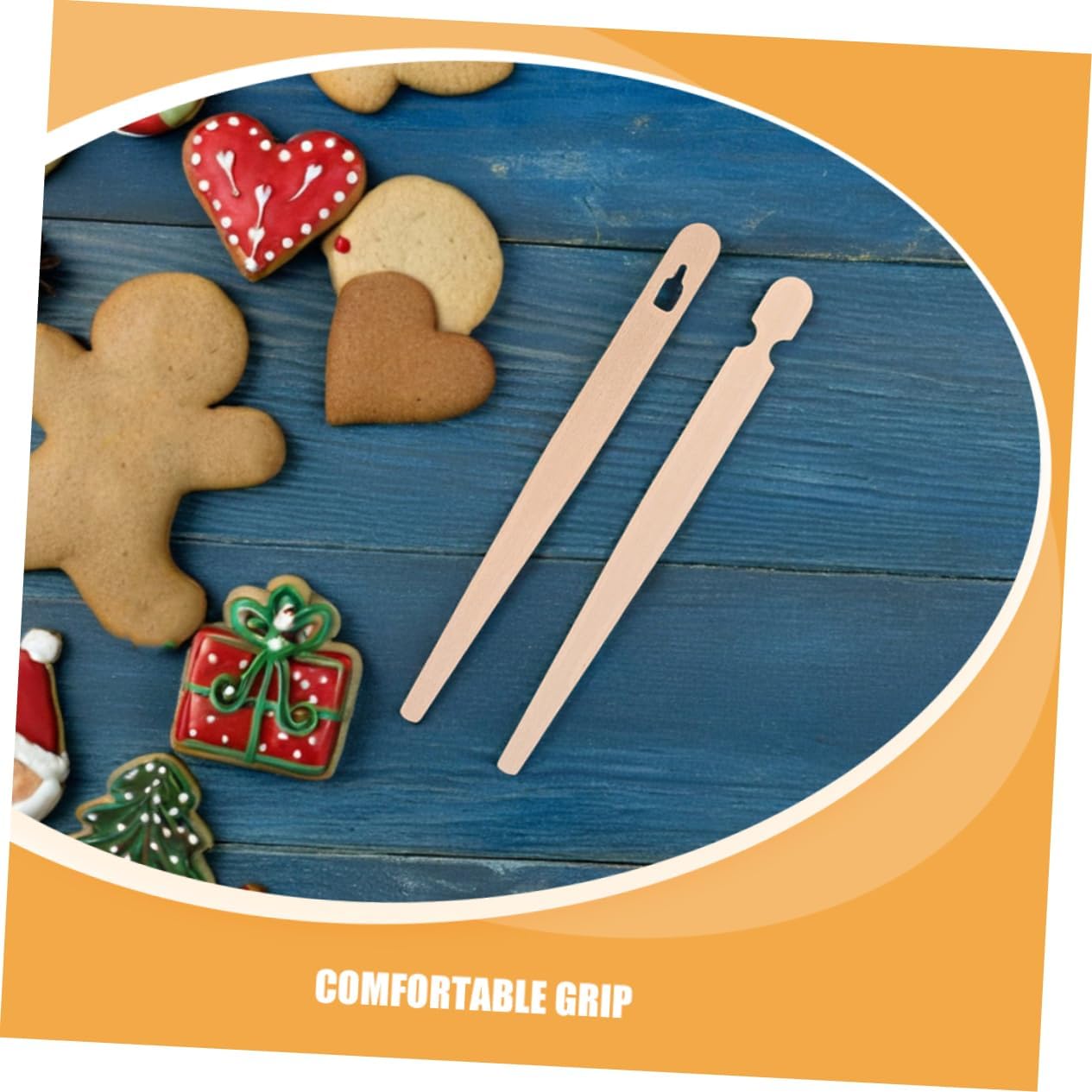 Generic 100 Sets Wooden Dessert Tongs European Style Snack Food Tongs for Serving Pastries and Baked Goods Comfortable Grip and Design for Parties and Gatherings
