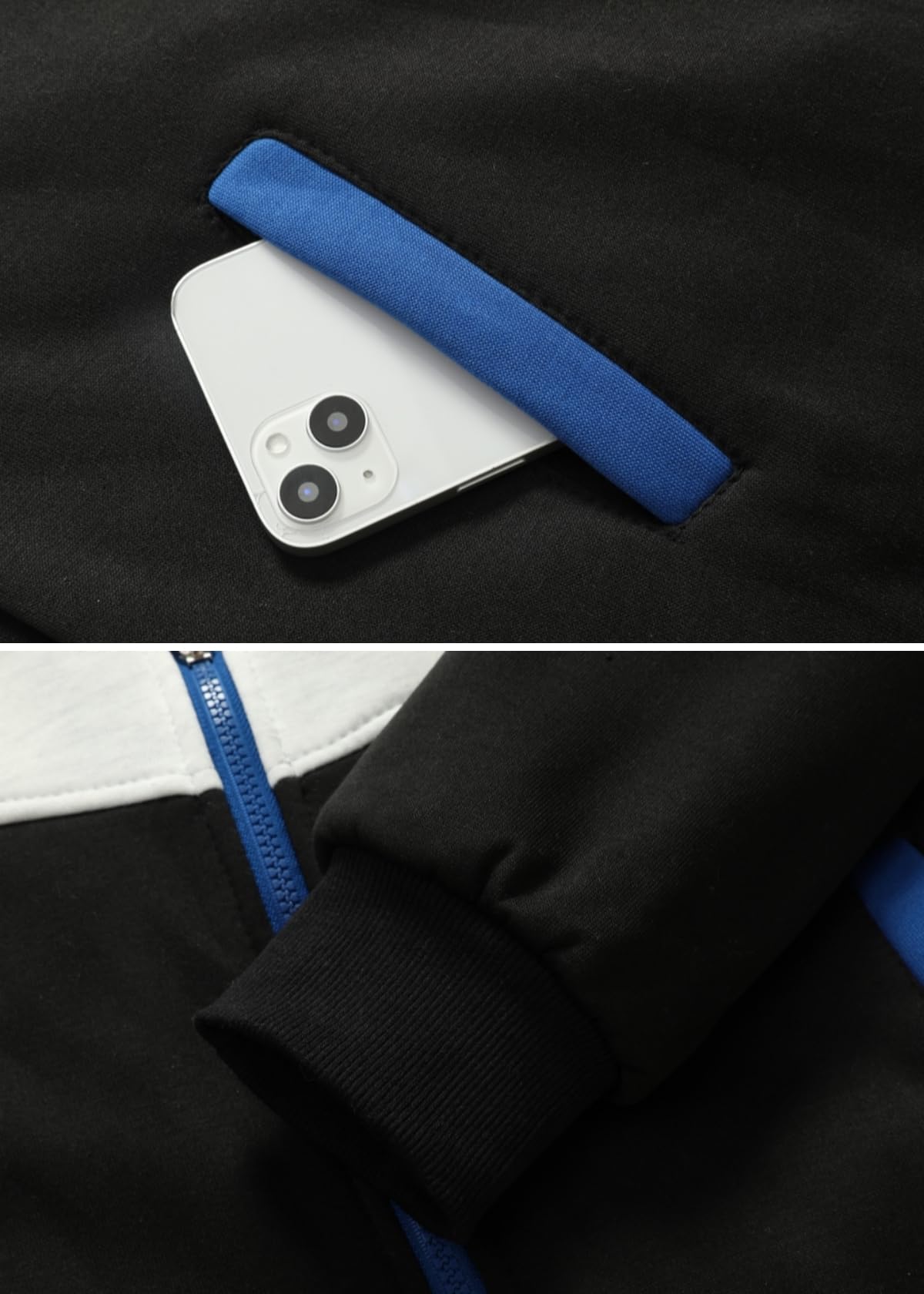 Hoodie para Hombre con Cremallera, Sudadera con Capucha de Invierno, Chaqueta con Capucha de Forro Polar, Ropa de Abrigo Gruesos
