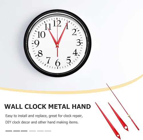 Miniatura 2 de POPETPOP Manecillas de reloj de bricolaje - 10 piezas de mecanismo de reloj de repuesto de aluminio reloj de pared Movimiento reloj de pared