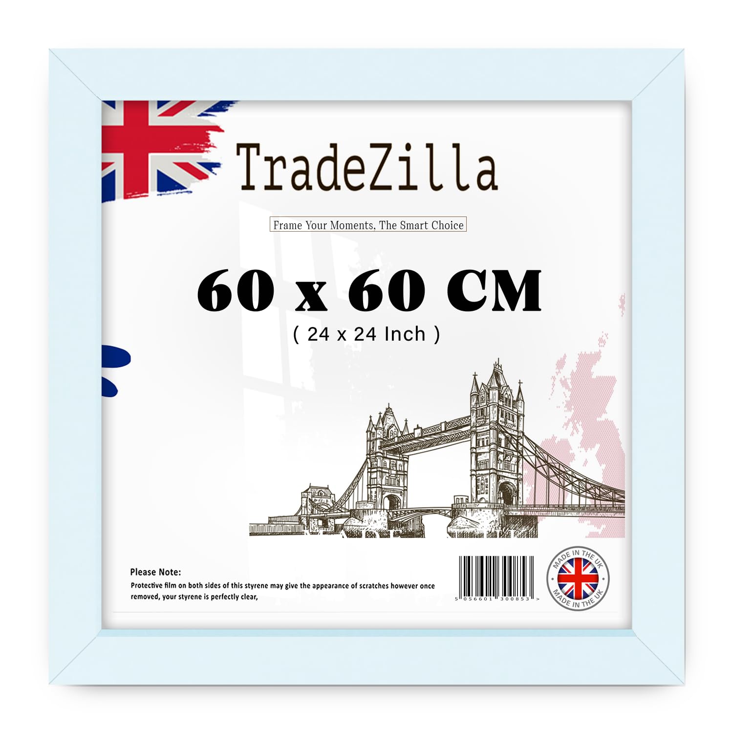TradeZilla | Stunning 1' 12" x 1' 12" White Posters Frame - (60 x 60 CM) Horizontal/Vertical Wall Hanging for Posters & Artwork 24 x 24 Inch [ White ] — image 1