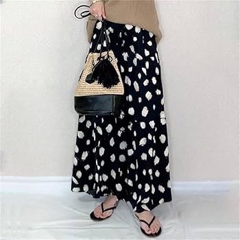 Amazon.co.jp: 2点セット ニットベスト+ドット柄スカート