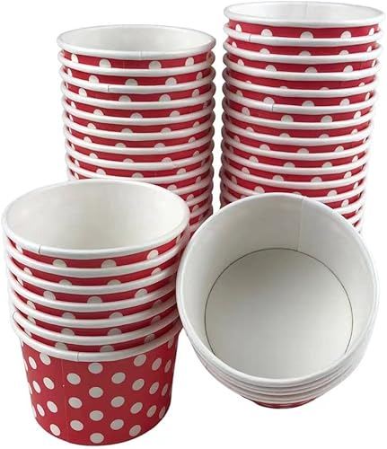 Miniatura 3 de HongRun - 50 tazas de papel para helado de 16 onzas tazas de postre desechables Sundaes Souffles tazas de helado tazas de aperitivos taza de sopa