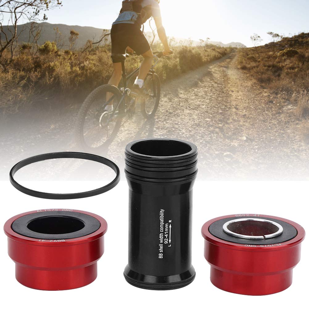 RiToEasysports BB91 BB92 Suport Rowerowy, łożysko Ceramiczne z Aluminium CNC 6061, Zintegrowane Koło z Pustym łańcuchem, z uszczelką silikonową i technologią (Ceramiczny wspornik dolny, wciskany,