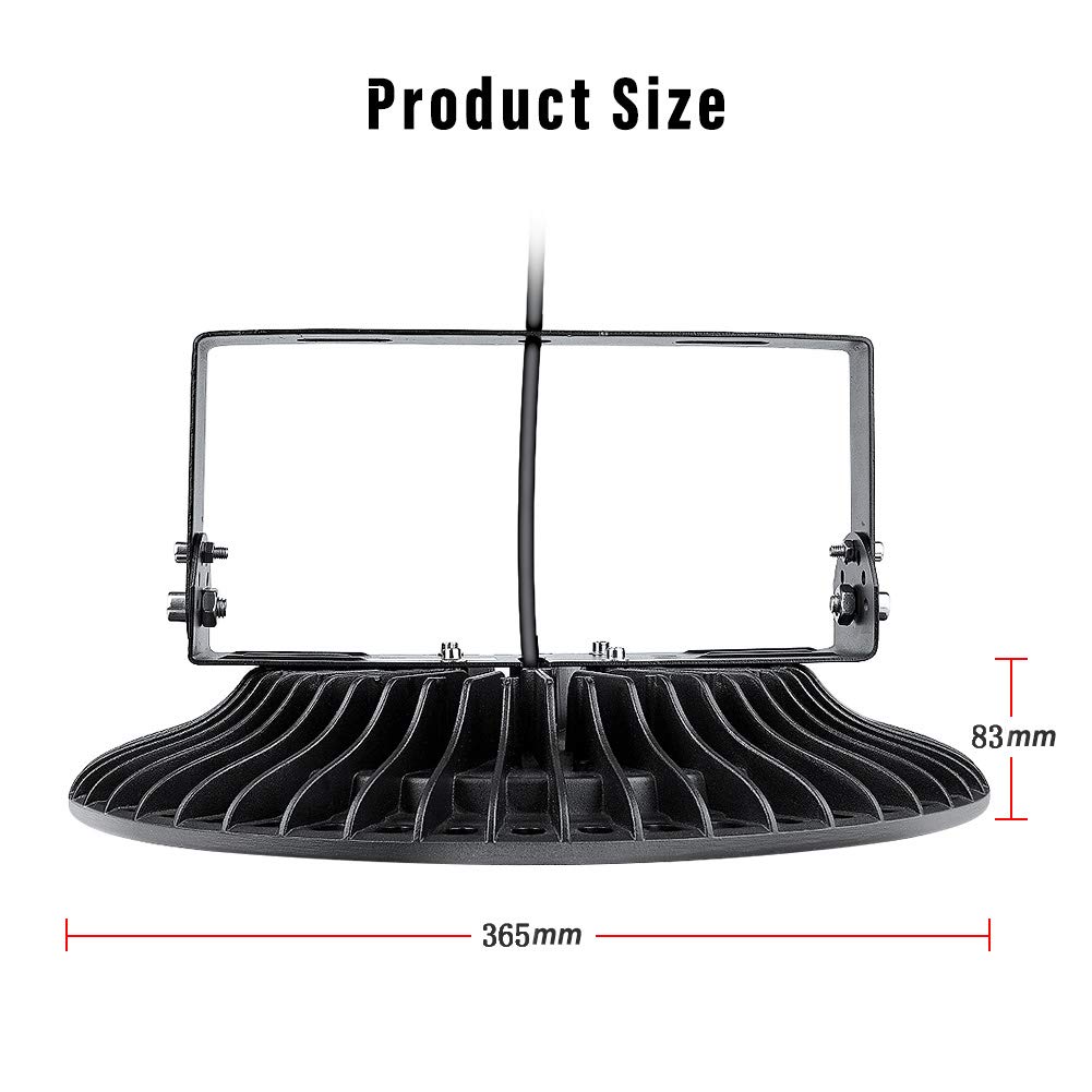 300W LED UFO High Bay Lights IP56 Waterproof 110V LED Lighting Fixture 24000LM 6500K Warehouse Industrial Factory Shop — view 2