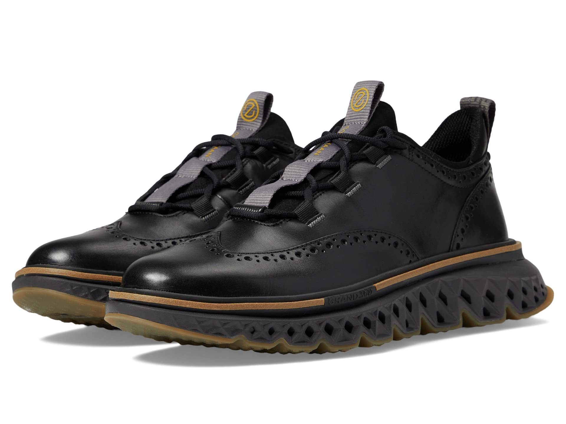 cole haan Men's 5.Zerogrand Wingtip, Black/Pavement/Stormcloud, 12 Wide-picture-42