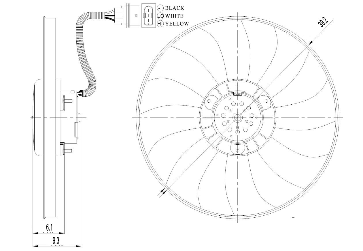 NRF 47410 Ventilador, refrigeración del motor