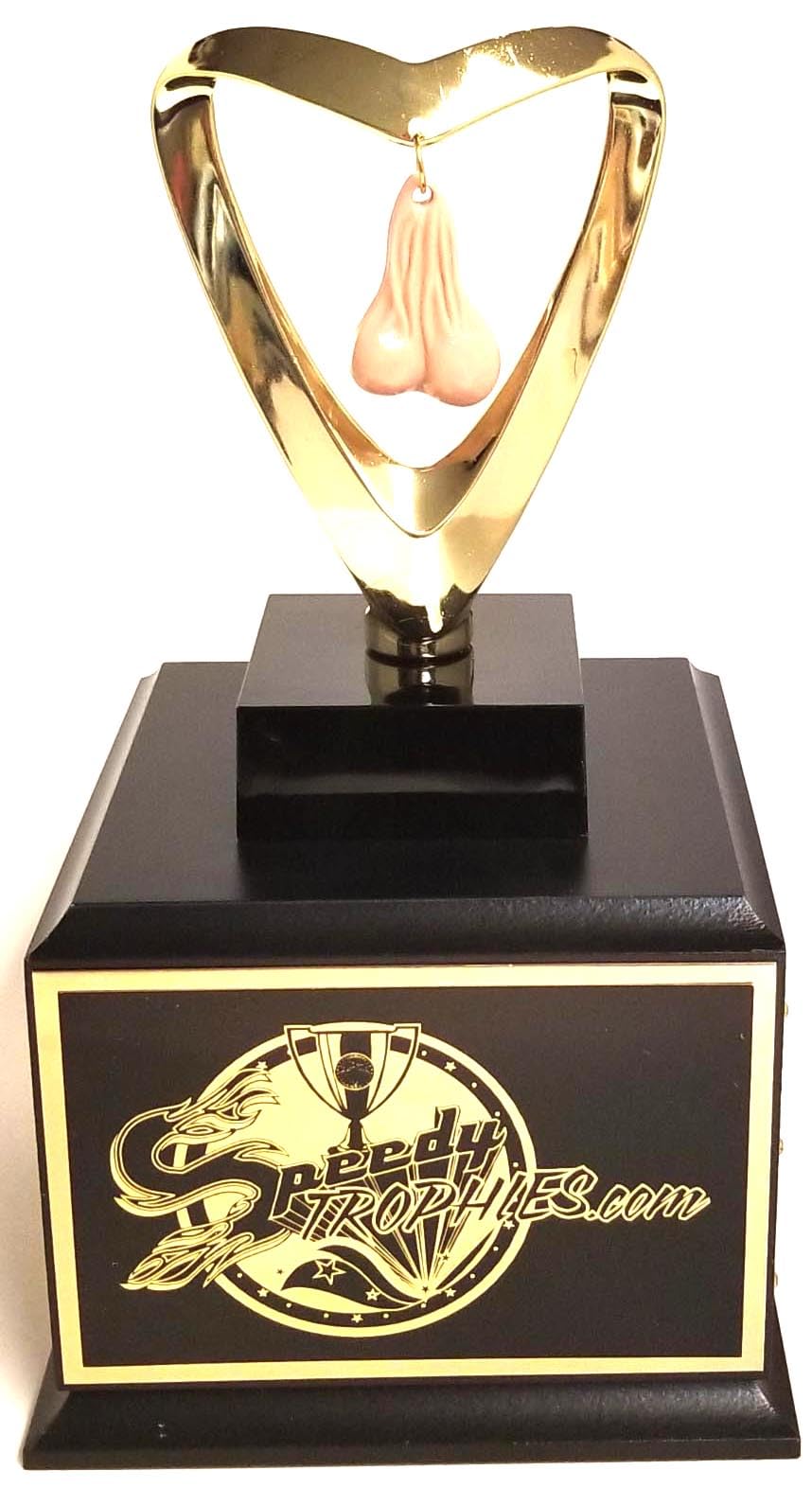 Fantasy Football Last Place Sacko Trophy on Base 12 Gold Plates - Free Engraving
