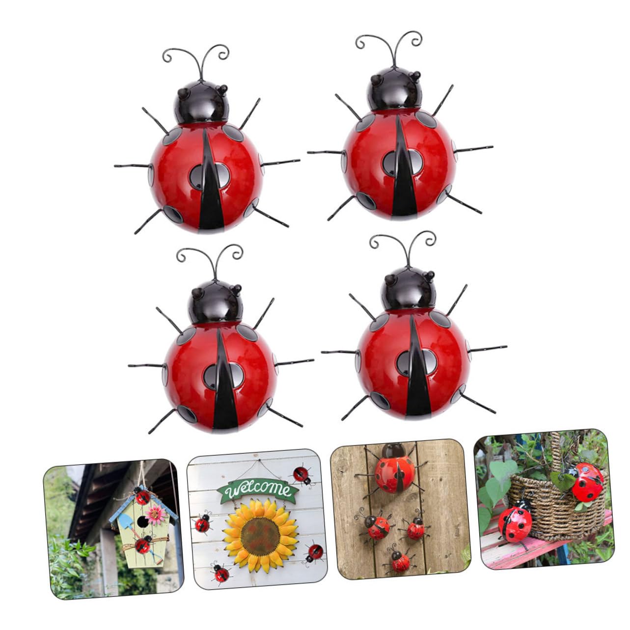 Toddmomy 3 Sätze Eisenkunst Dekoration Für Garten Wandskulpturen Und Outdoor Dekoration Langlebig Und Vielseitig Einsetzbar Große Lebendige Gartenornamente Für Gartenliebhaber 4 Stück * 3