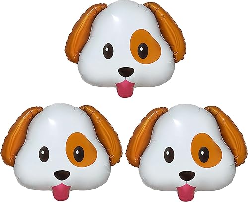 Globo de cachorro para perro, 3 globos de cabeza de perro de 28 pulgadas, globos adoptar decoraciones de fiesta de cachorro, globo de cumpleaños de disponible en Yaxa Peru