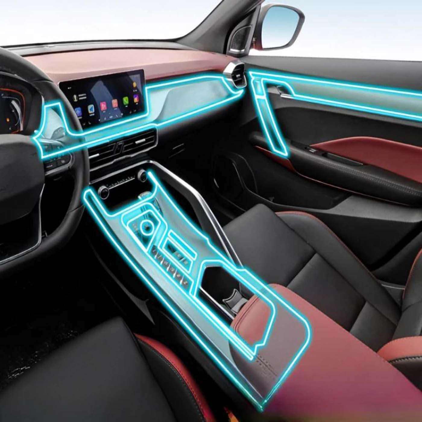 Dashboard Multimedia Navigation Transparent Protection, for Geely Binyue 2021-2024 Film Anti-Scratch