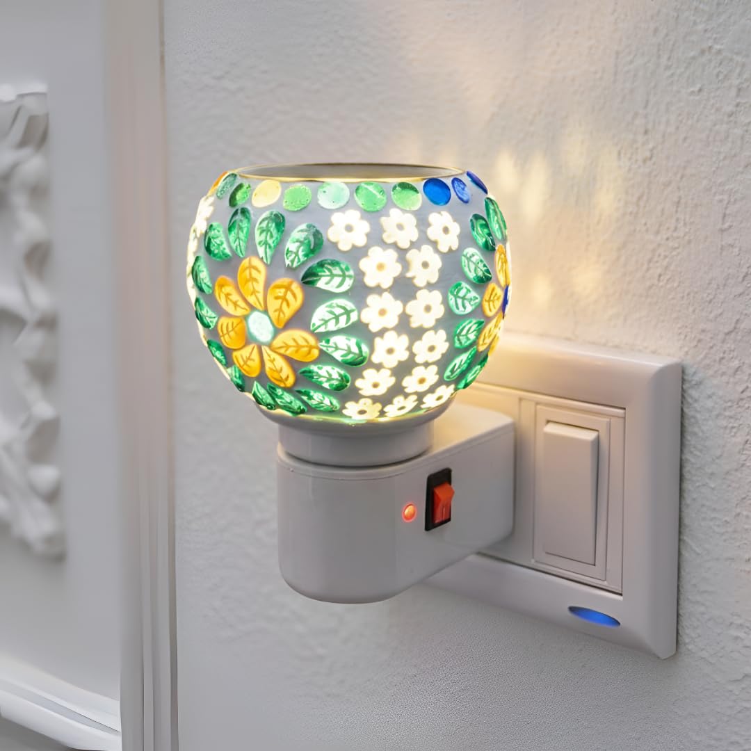 Electric Kapoor Dani with Auto Cut Off | Ceramic Electic Camphor Burner | Multipurpose Incense Aroma Dhoop Dani | Camphor Burner Diffuser | Electrical Night Lamp for Home, Office