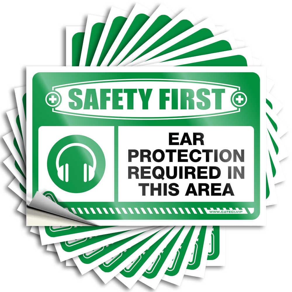 Decal Reading Nook Decor Dental Tumbler Waterproof Sticky Back - Safety First Ear Protection Required in This Area Funny Bumper Stickers for Cars(6X9CM-10Pcs)
