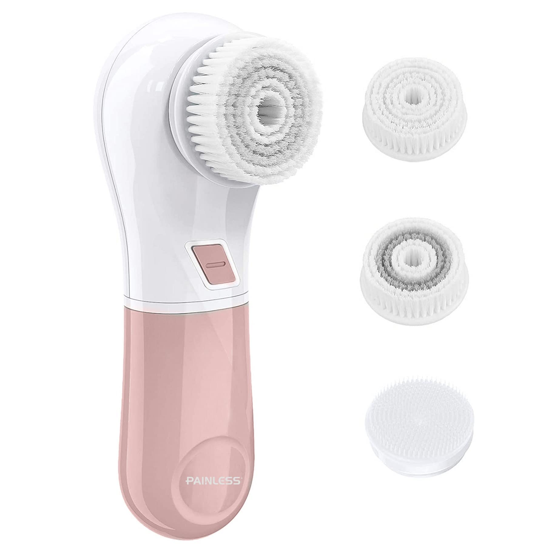 Painless Facial Cleansing Spin Brush Set with 4 Exfoliation Brush Heads - Waterproof Face Spa System