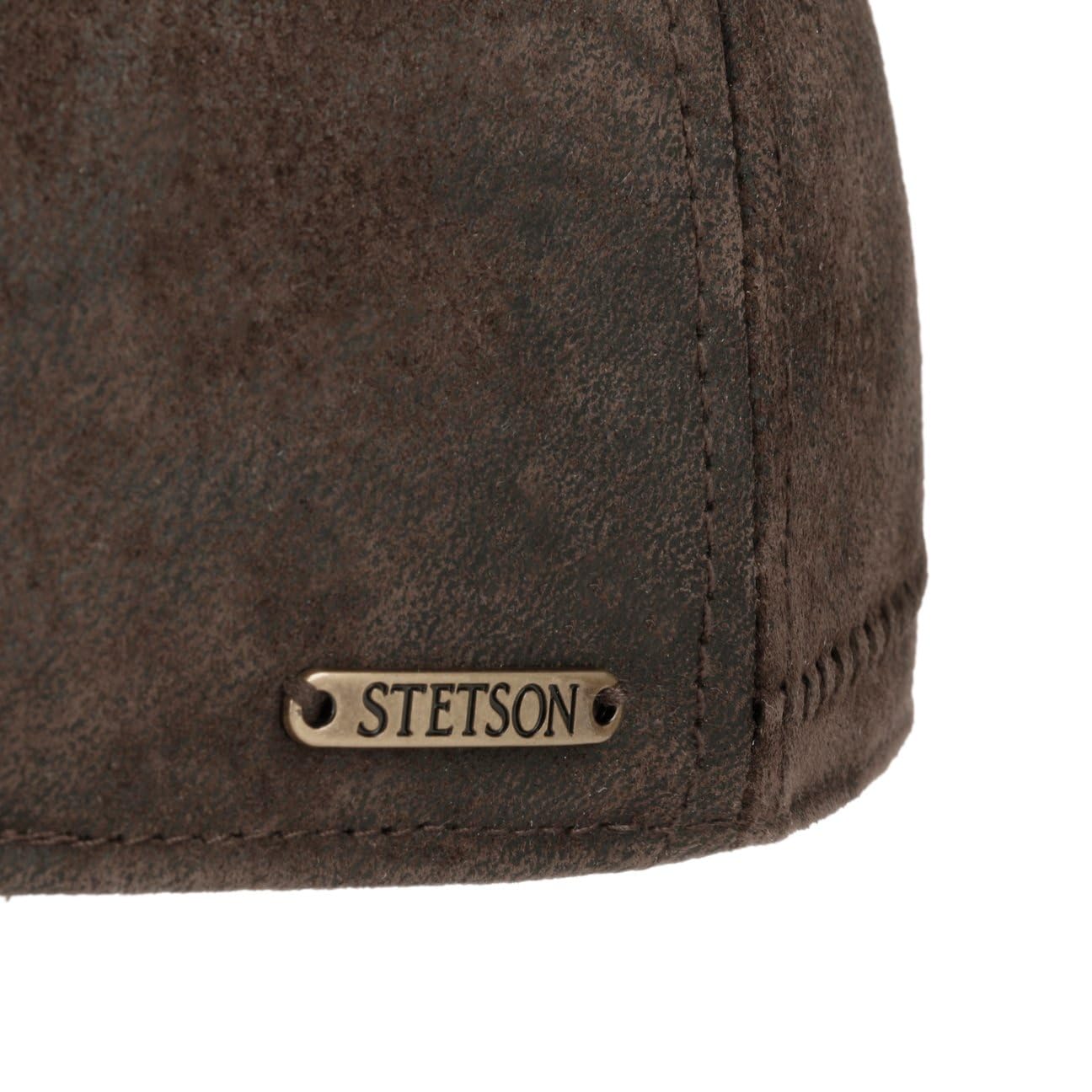 Stetson Cap Gatsby Texas Pig Skin Herren – Wintermützen mit Visier, Futter für Frühling und Sommer