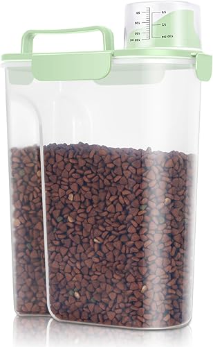 TBMax Contenedor de almacenamiento de alimentos para perros y gatos, de 5 a 7 libras, almacenamiento secundario de alimentos para mascotas más allá