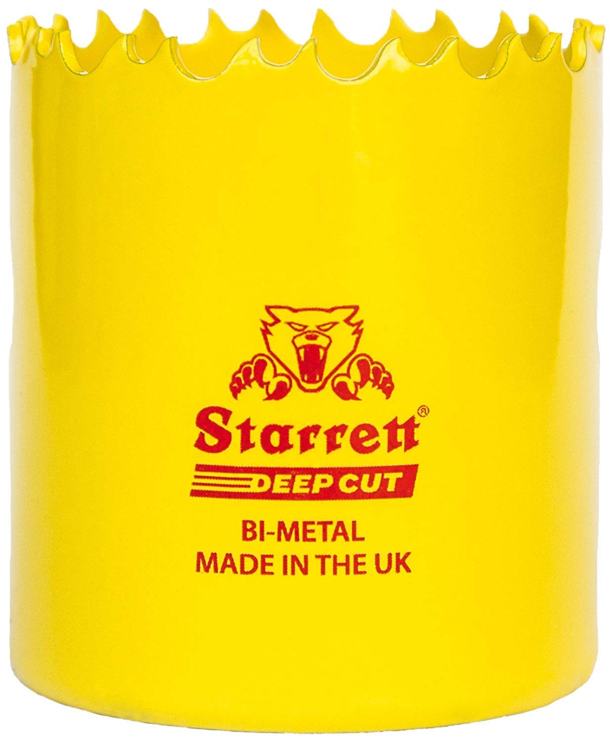 Starrett Deep Cut Hole Saw - DCH0158 Heavy Duty Bi-Metal with Extra Cobalt HSS Teeth - For Metals Wood Cast Iron Fibreglass Plastic Materials - 41mm