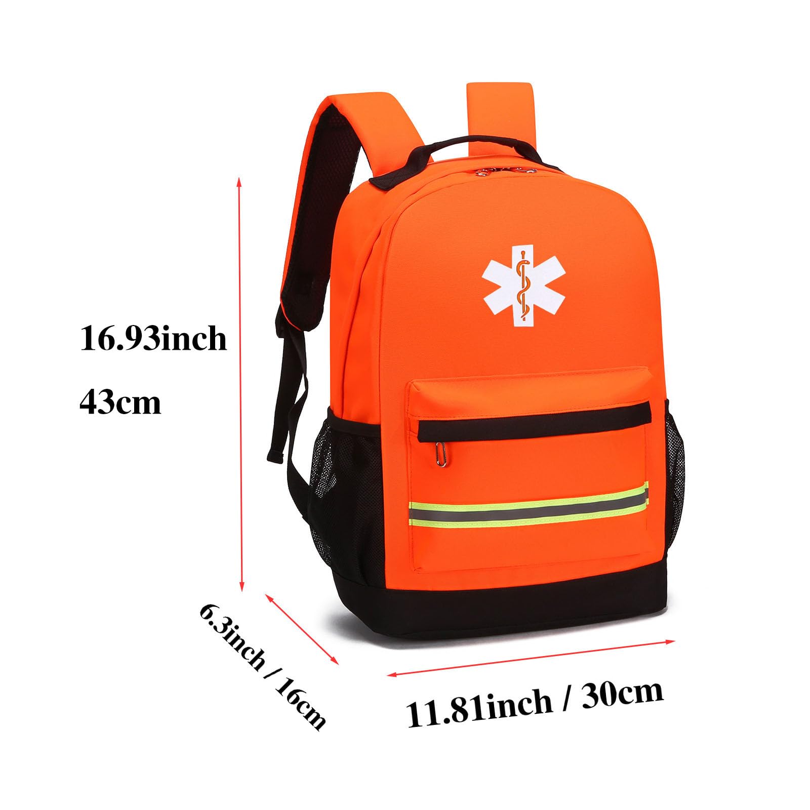 Sac à dos de premiers soins vide pour EMT Paramedics Orange