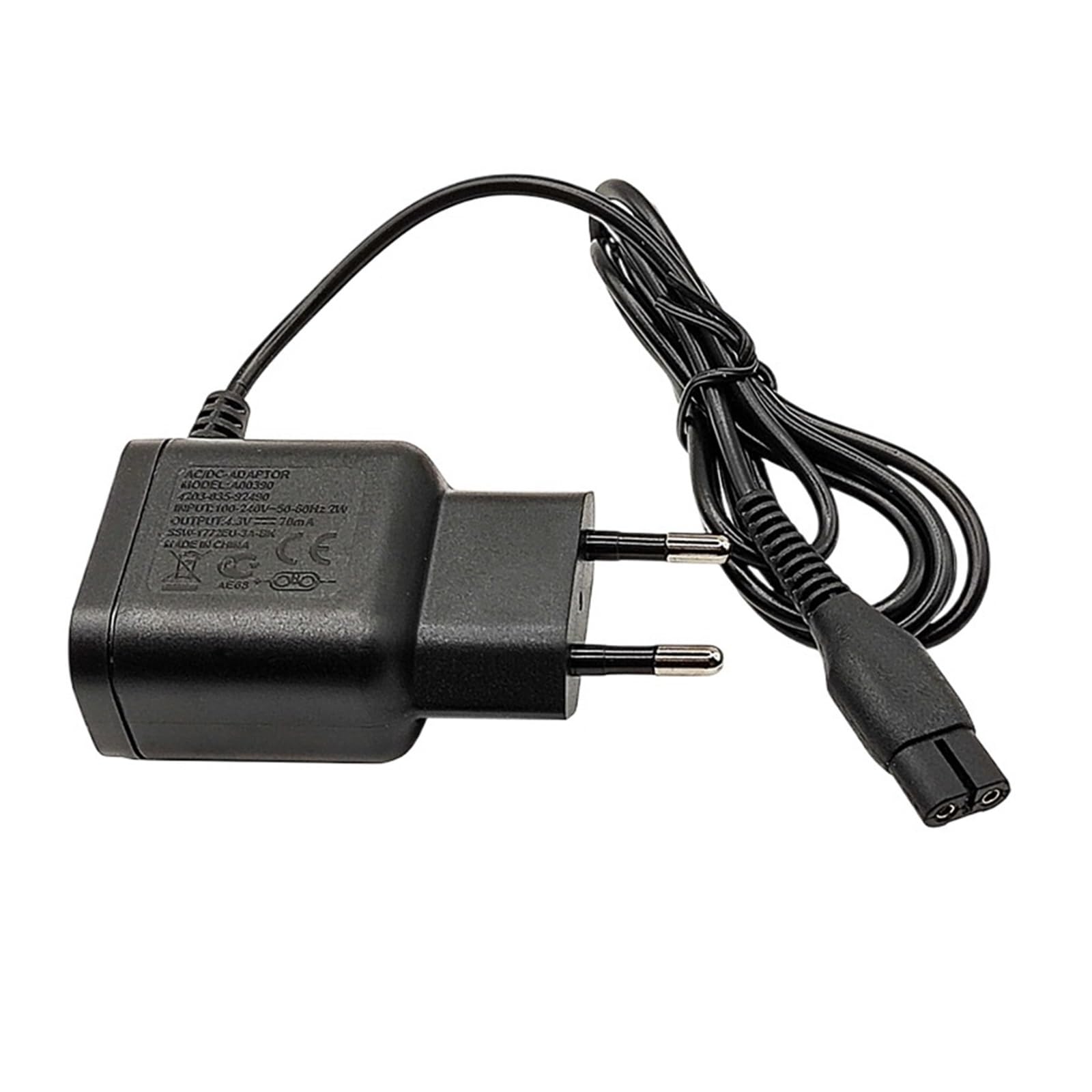 A00390 4.3V 70mA AC Power Adapter Shaver Charger，Compatible for Philips Shaver BT405/16 BT3206/14 QT4005 MG3710 MG3711 S300 S301 BG2030(EU Plug)