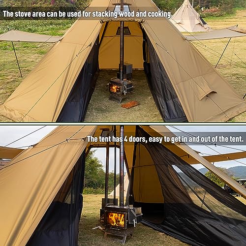 Carpa piramidal para camping POMOLY Bromance 70 para 6 personas miniatura 5