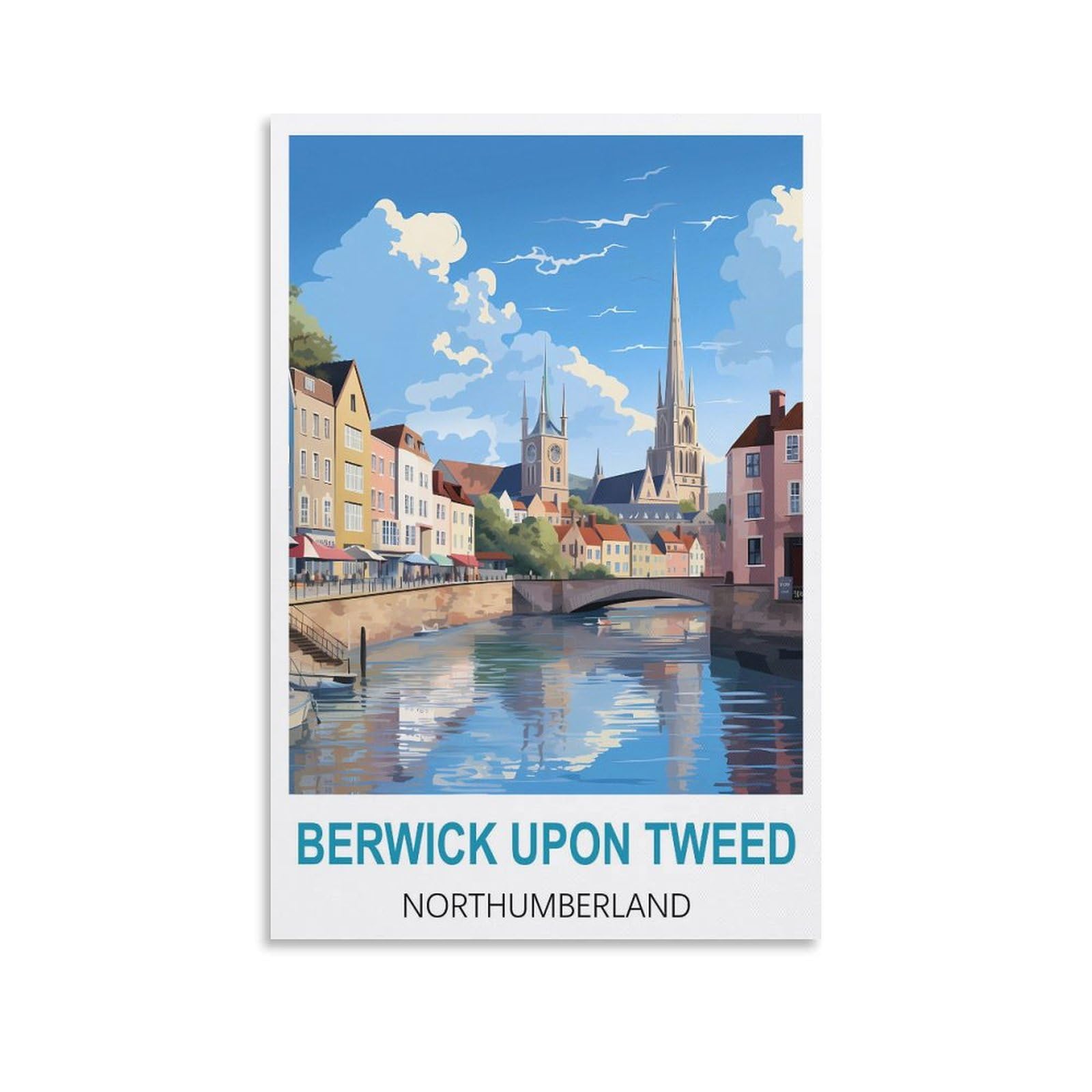 Metal Sign Tin Sign,Berwick upon Tweed Northumberland,Garden & Kitchen Poster, Inspirational Sign Home Wall Art Decor for Home Kitchen Bar Club Decoration 30x30cm