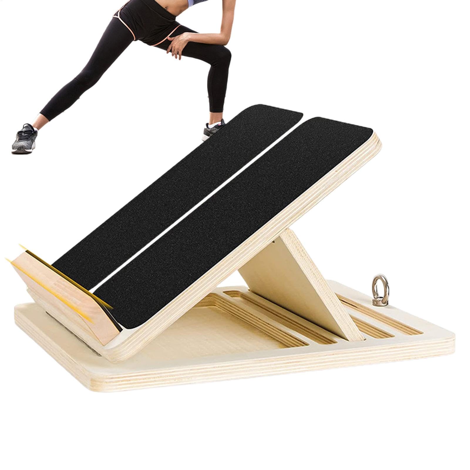 Tavola inclinata regolabile in legno – colore legno antiscivolo incline stretch, barella polpaccio squat board, recupero lesioni attrezzature pieghevole per stretching per palestra domestica | stretch, barella polpaccio squat board, recupero lesioni attre