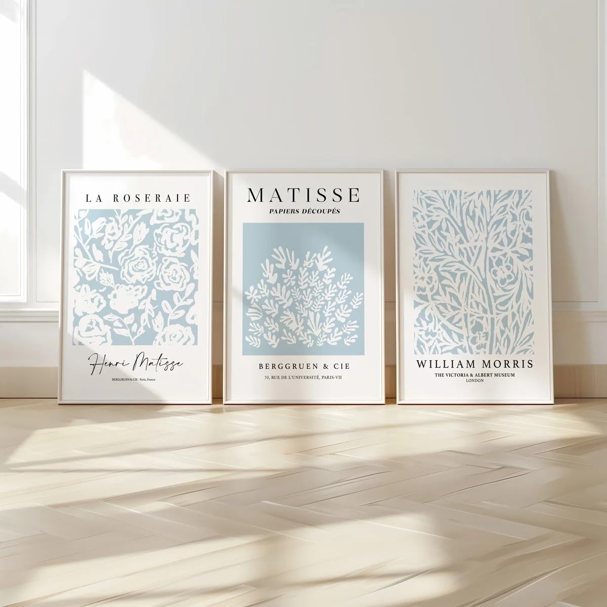 Zzyggn Gmgsw Blue Henri Matisse Poster The Cutouts Wall Art Prints William Morris Canvas Painting Henri Matisse Prints For Home Decor Picture 40X60cmx3 Unframed