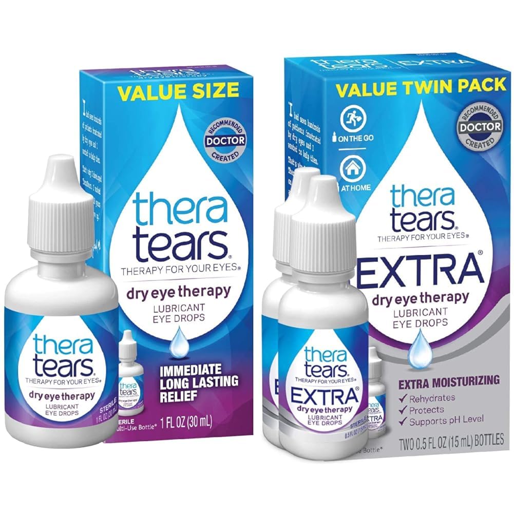 TheraTears Dry Eye Therapy Eye Drops for Dry Eyes 1 0 Fl Oz Extra Dry Eye Therapy Lubricating