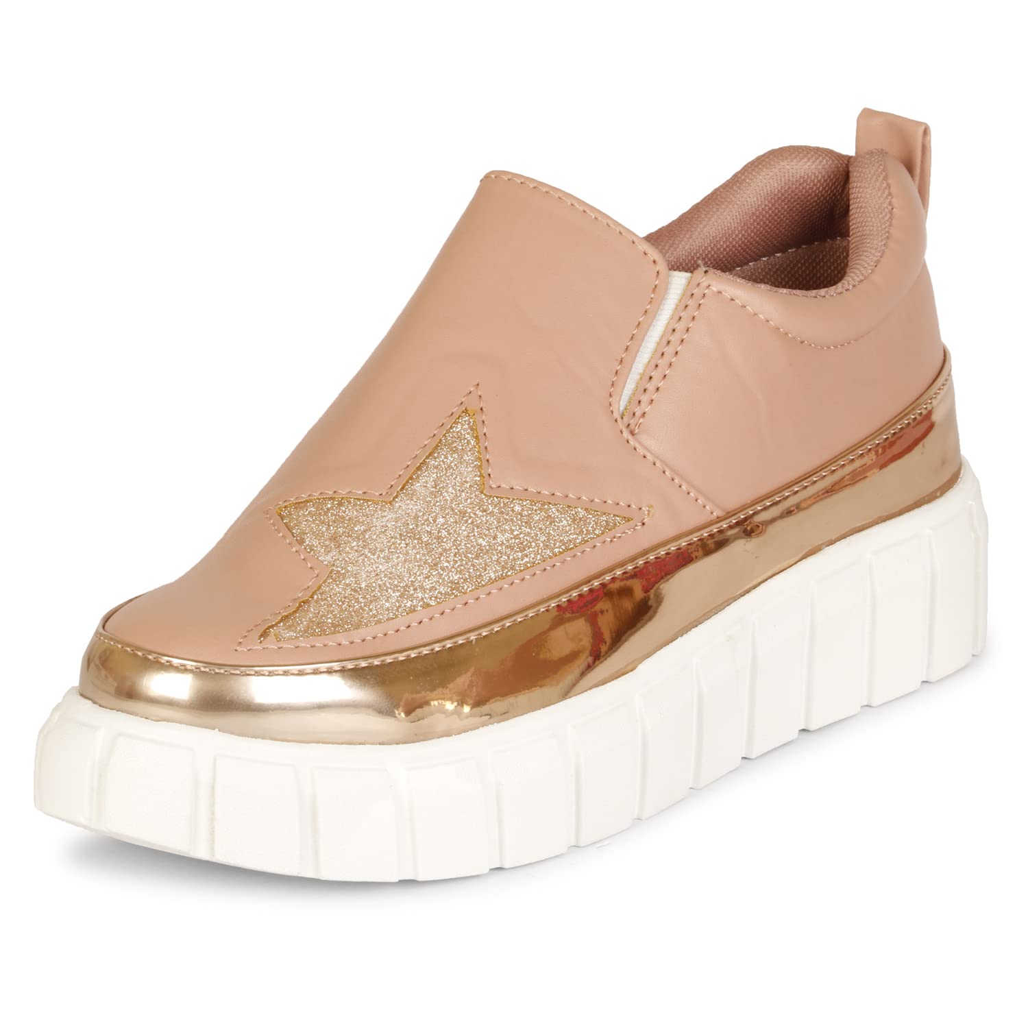 Denill Women Sports Slip ON Shoes (White) UK (Peach, Numeric_6) (B0B9KXFKB7) Amazon Price History, Amazon Price Tracker