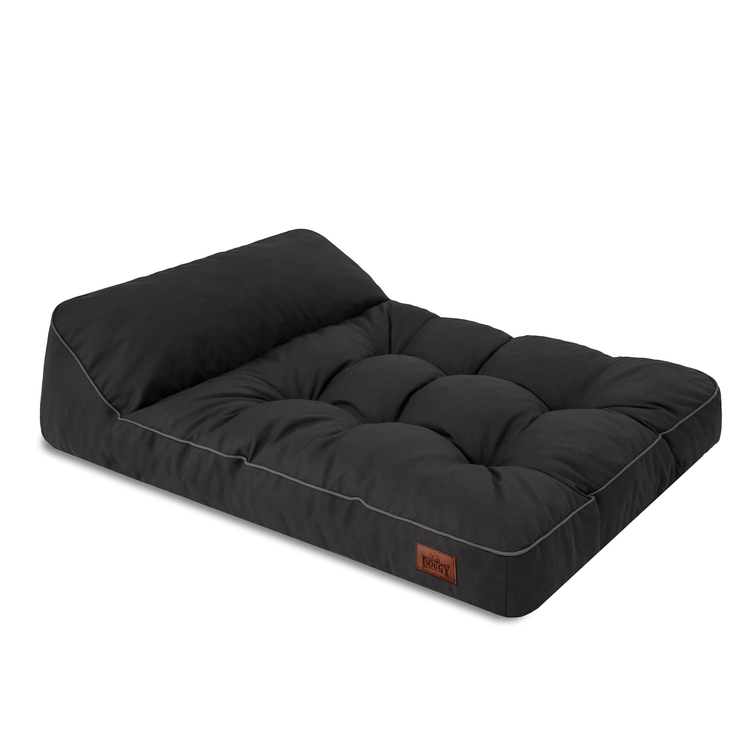 Materassino per cani e animali domestici, cuscino per cani, cuscino per cani, letto, divano, cuccia per animali domestici, morbido, materasso M – 80 x 52 cm, nero