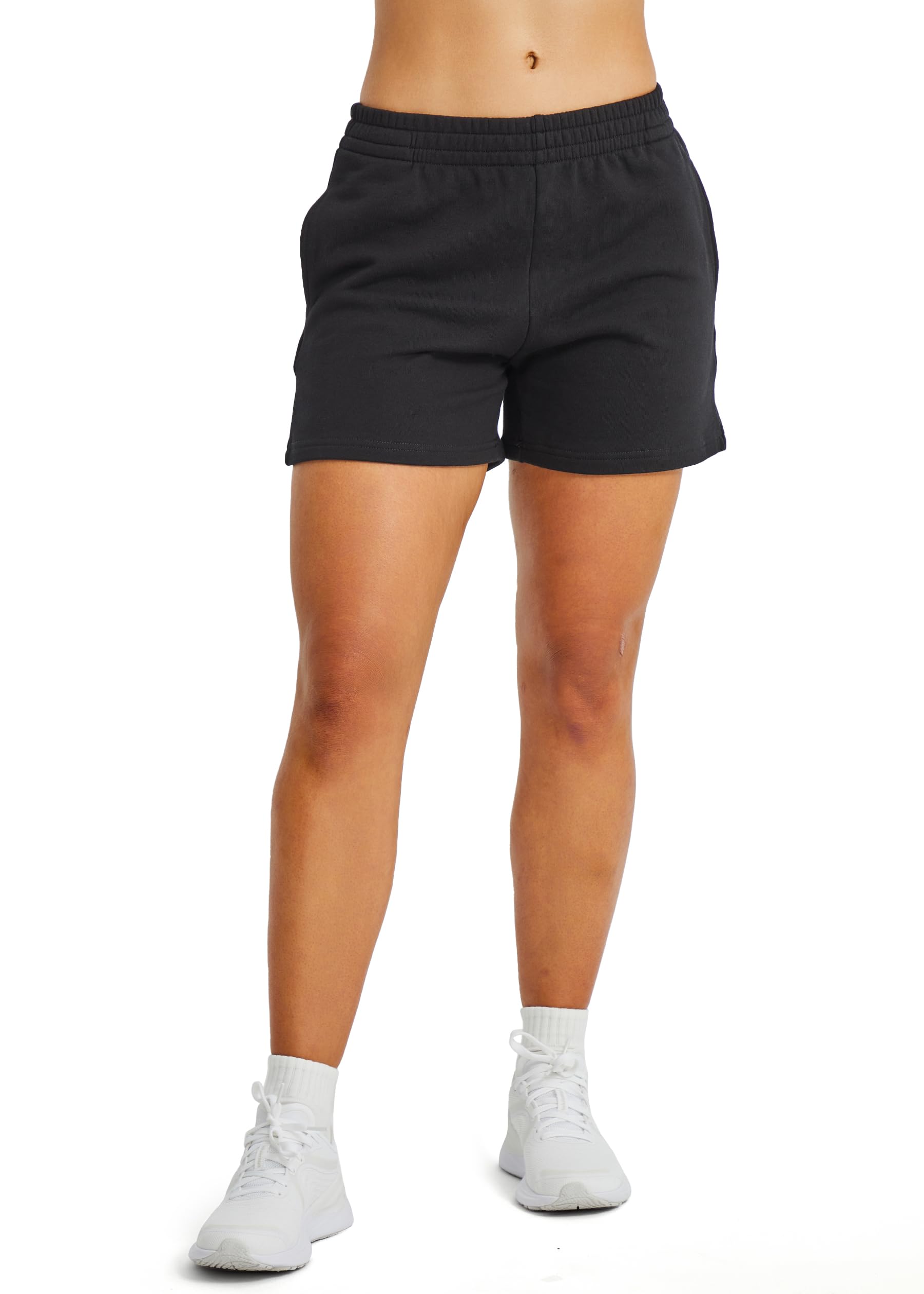 MEIVSO Womens Cotton Sweat Shorts Gym Workout Lounge Shorts with Pockets