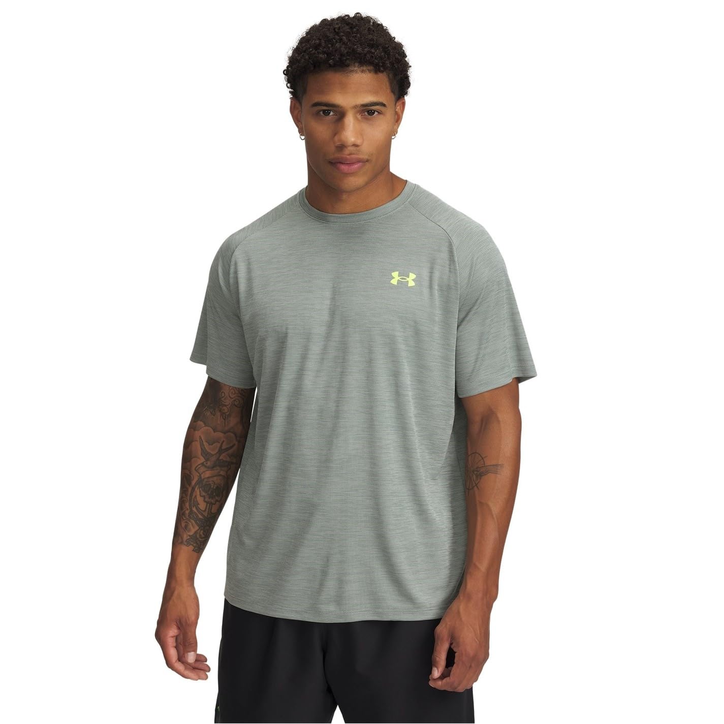Under Armour Men's Silica Green / Hydro Green Tech Textured T-Shirt