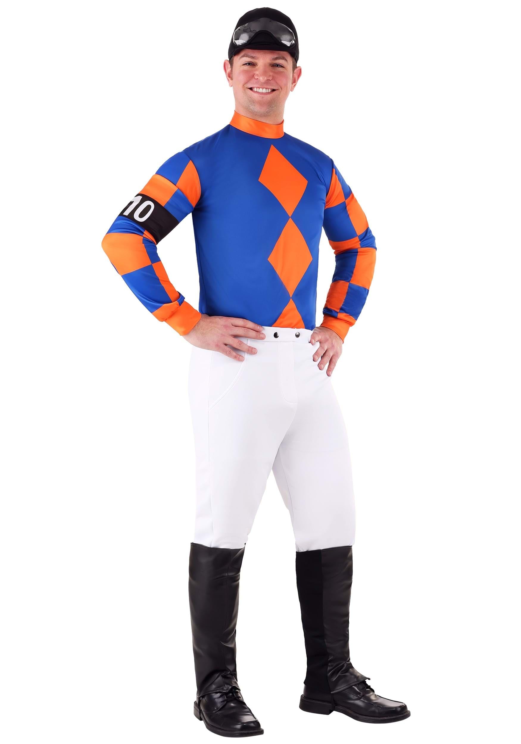 Fun Costumes Men's Multi-Colored Kentucky Derby Jockey Fancy Dress Costume Medium