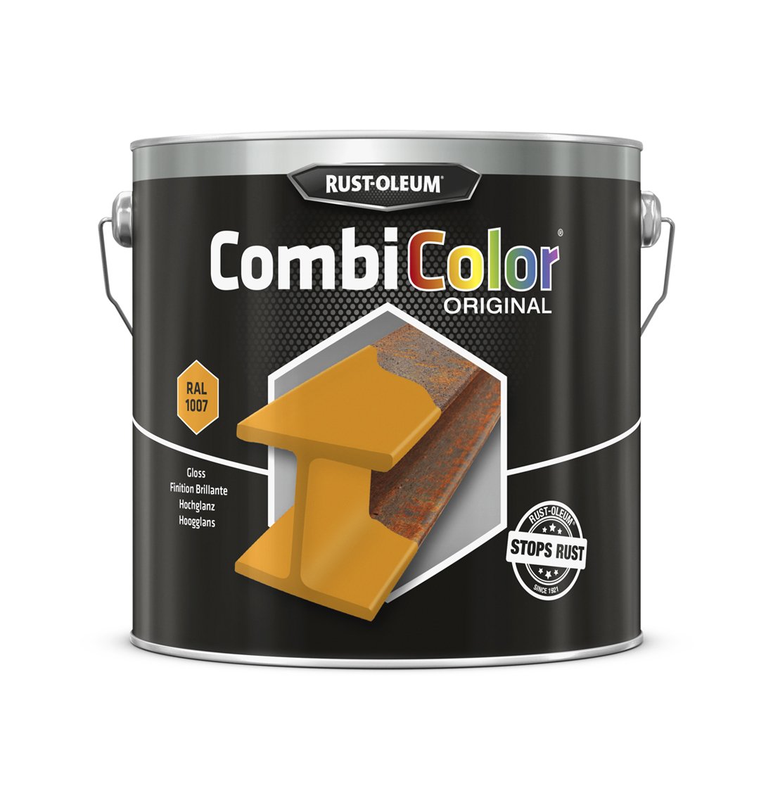 RUST-OLEUM 7348.2.5 Combicolor Original, Superior Metal Protection, Direct To Rust, Safety yellow-RAL 1007 โ image 1
