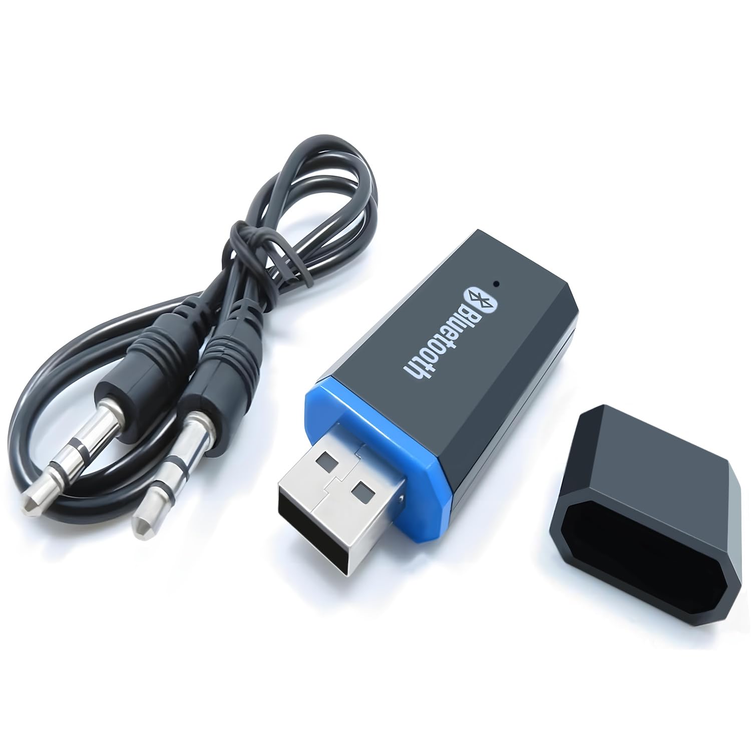 Adaptador de Receptor Bluetooth USB inalámbrico, Adaptador de Audio para Coche, Receptor de música, Adaptador Bluetooth para Sistema de Sonido estéreo de hogar/Coche, Speskers portátiles,
