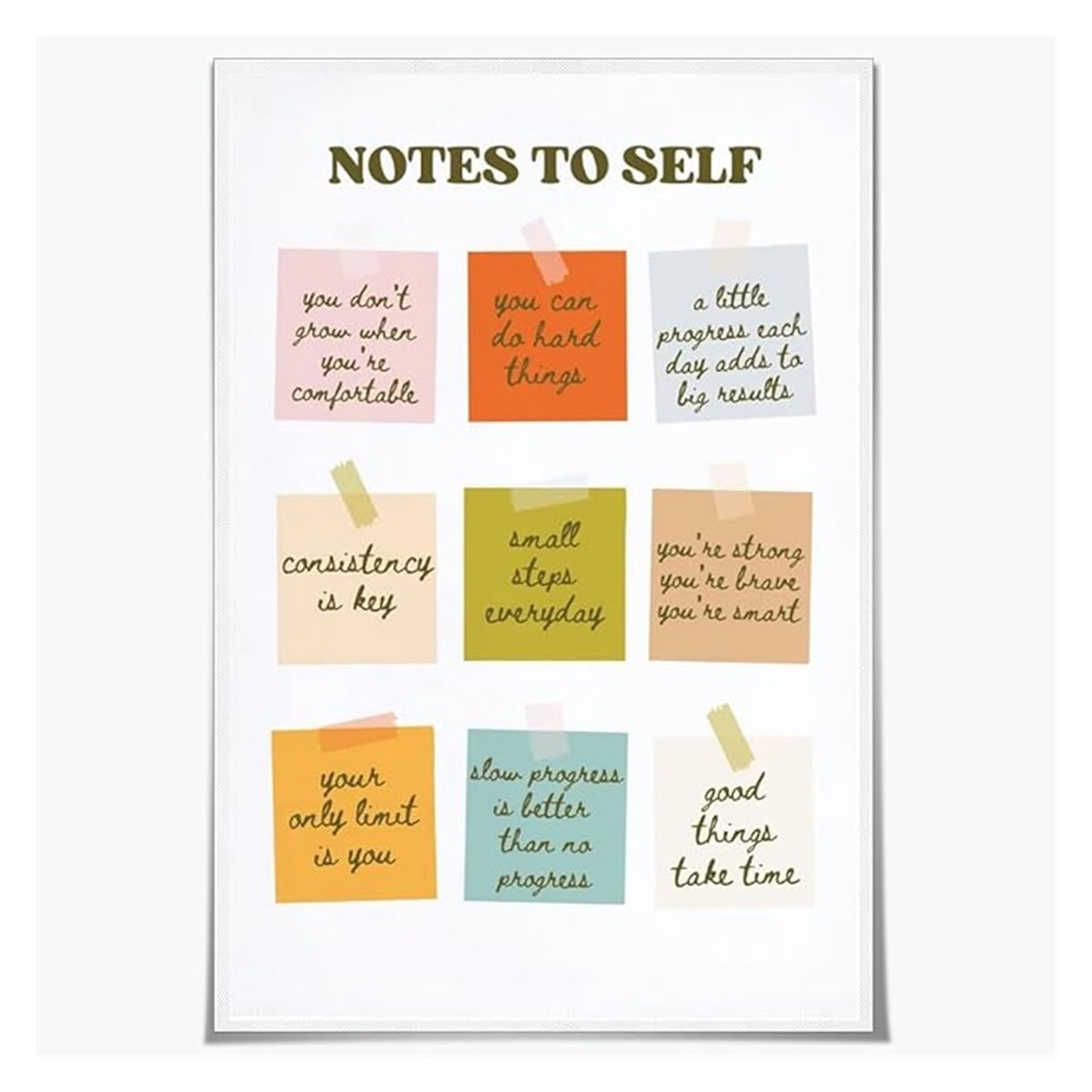 NWPNLXEA Dorm Room Office Decor for Teens Uplifting Canvas Wall-Art Affirmations Inspirational Quotes Prints Unframed,08x12inch(20x30cm)