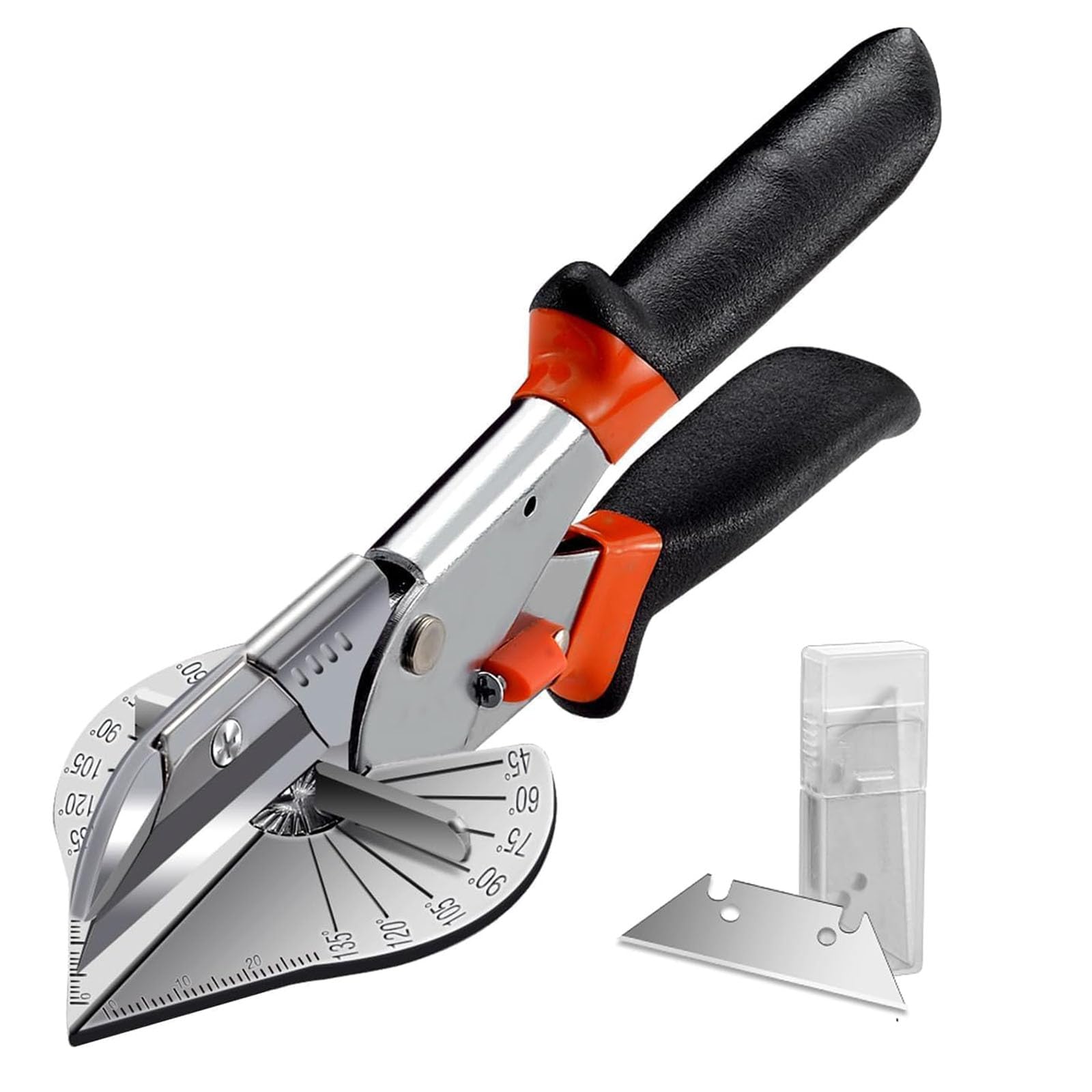 Forze mitre multi-angolo, taglierina a 45-135 gradi, utensile manuale per legno e PVC, con 2 lame di ricambio