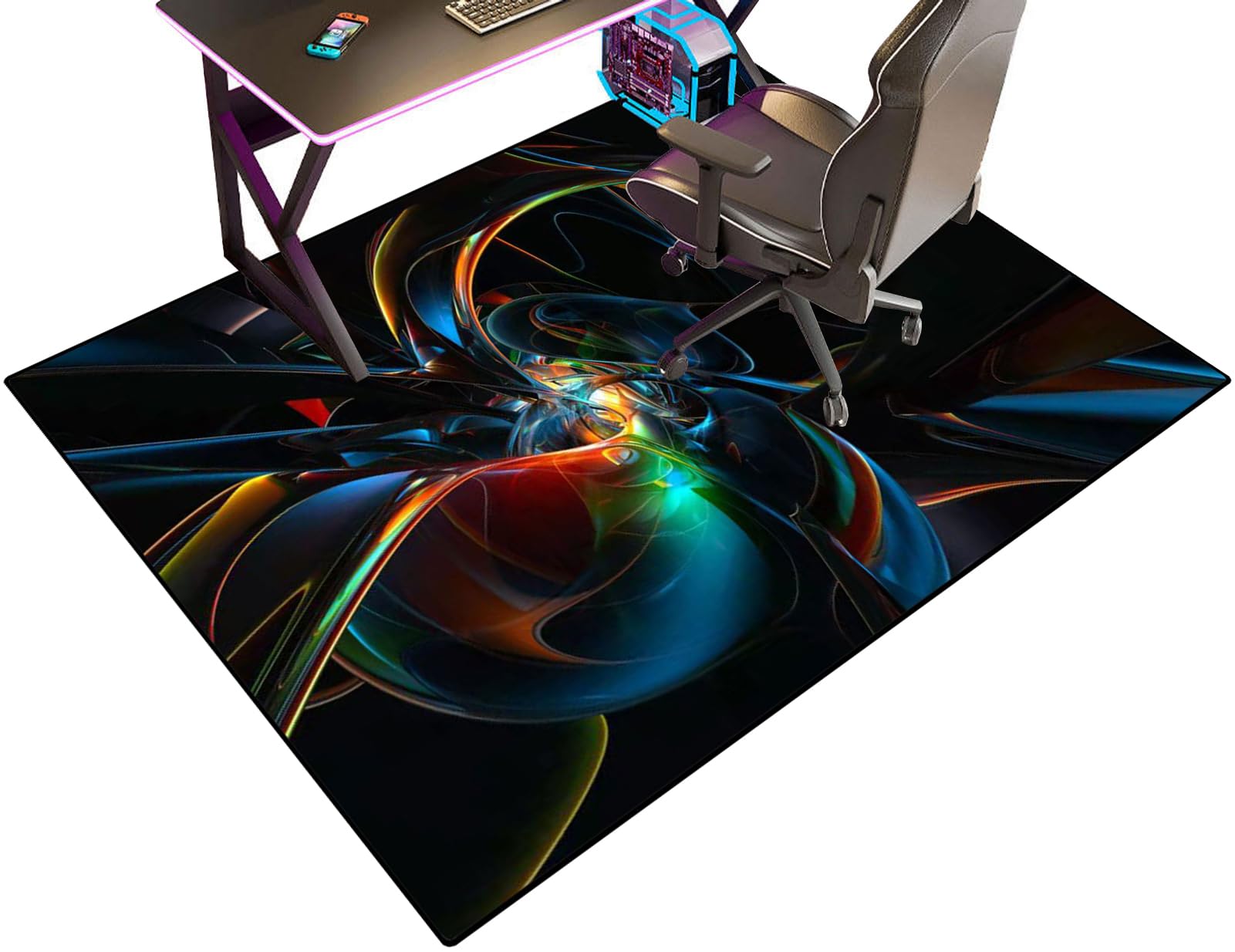 Office Chair Mat for Carpet and Hardwood Floor Gaming Chair Mat 100 x 120 cm Protector Chair Mats for Office Chair Floor Mat Non Slip Desk Computer Rolling Chair Mat for Home Office Gaming Room