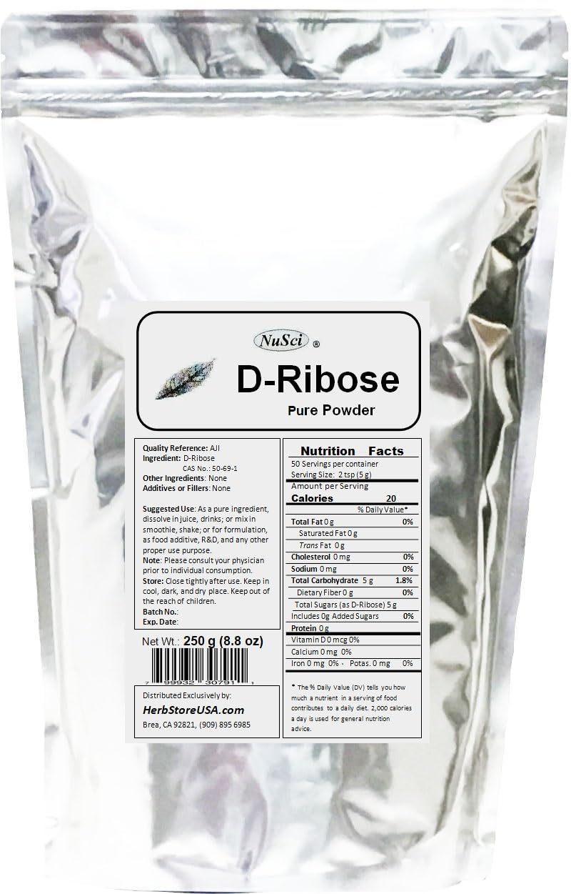 D-Ribose Pure Powder AJI92 Quality Standard (1000 Grams (2.2 lb))