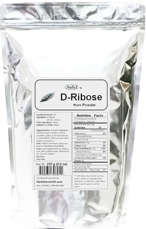 D-Ribose Pure Powder AJI92 Quality Standard (1000 Grams (2.2 lb))