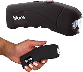 Mace Stun Gun for Self Defense - Rechargeable, Bright LED Light, High Voltage, Self Defense for Men & Women